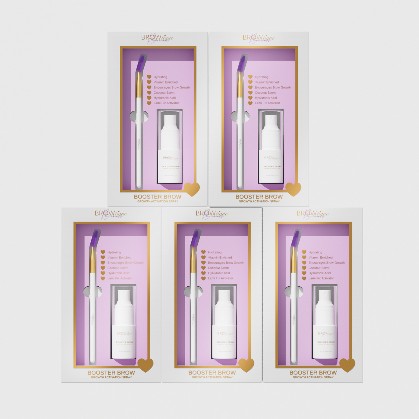 BOOSTER BROW Spray & Brush (Bundle of 5)